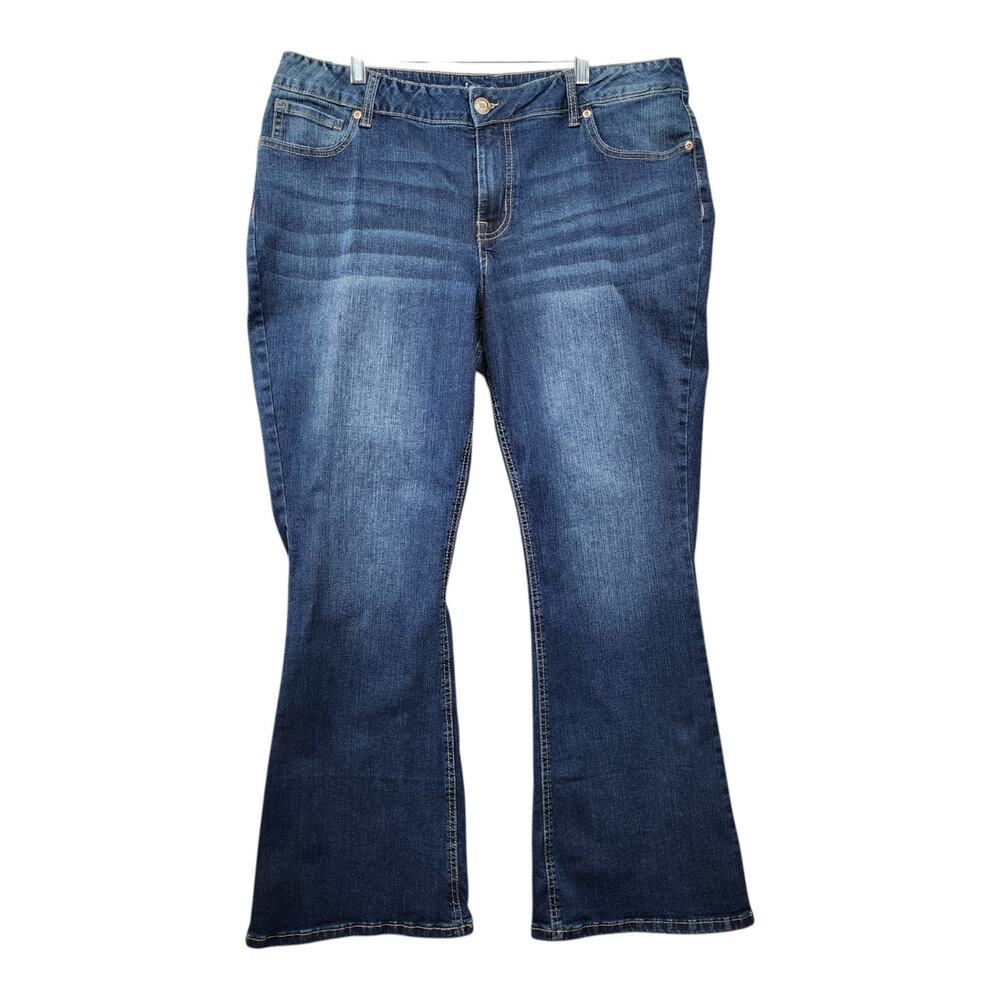 Maurices Jeans 16W Classic Flare Mid Rise Stretch Denim Dark Wash 38x30 NWT - Picture 7 of 16